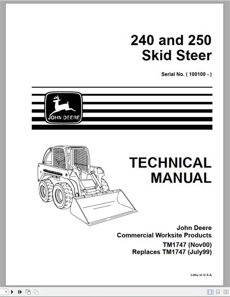 free john deere 250 skid steer service manual|john deere skid steer operation.